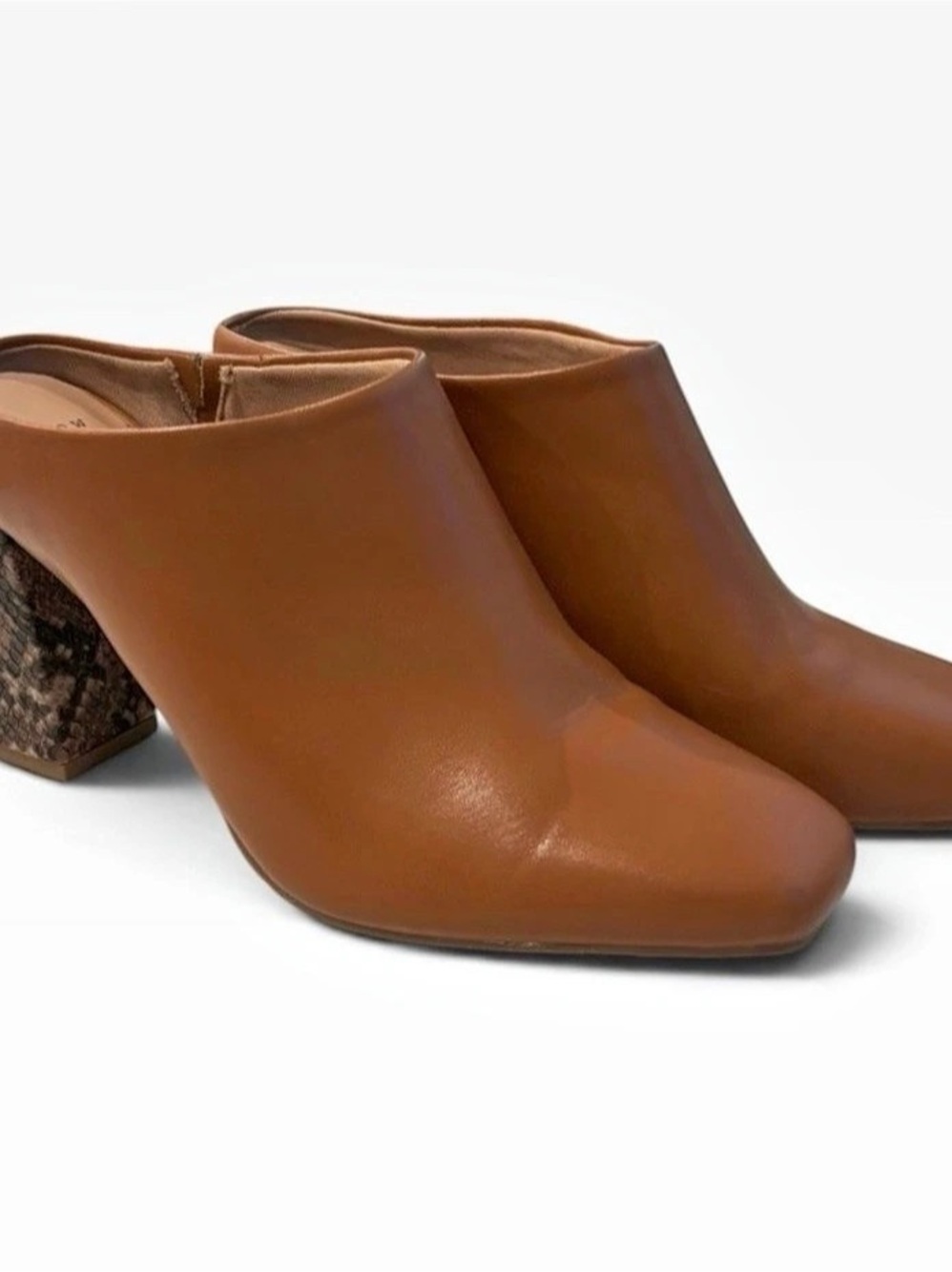 A new day Women's Brown Heeled Mules